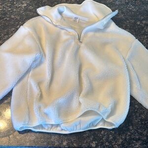 Cozy White Fleece Pullover